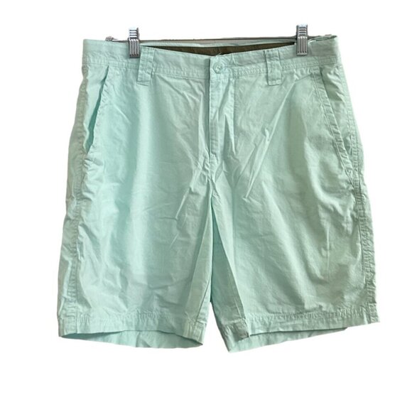 Men's Columbia Flat Front Mint Green Shorts. Size 30 - Picture 1 of 5